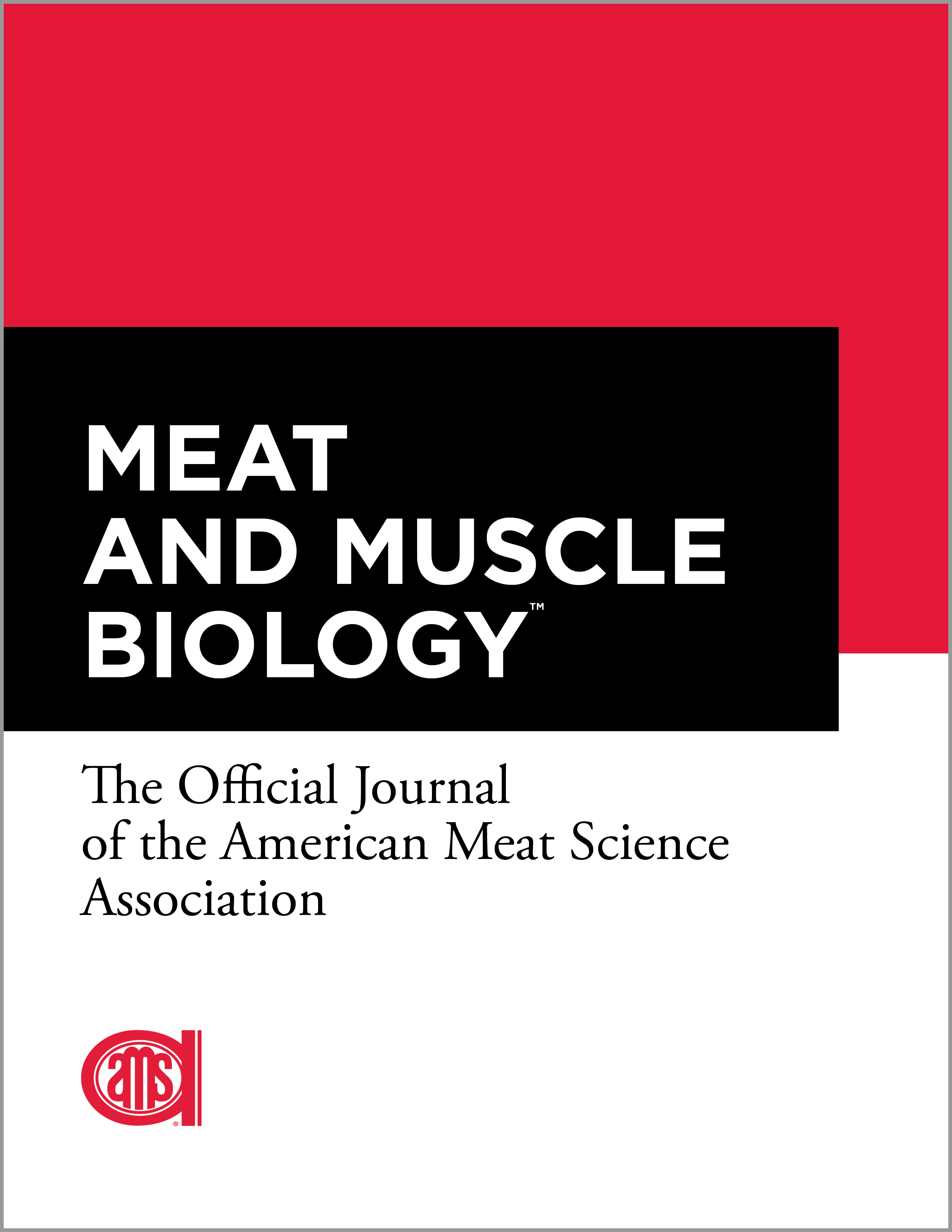 Meat and Muscle Biology cover